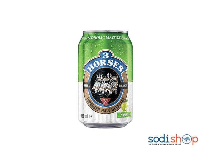 Boisson Energétique - 3 Horses Pomme 330ml KF00116