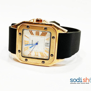 Cartier Montre Pour Homme en Acier Argent Bleu DI0026