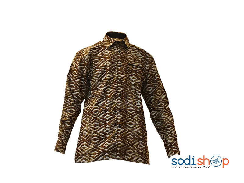 Chemise Pour Homme - Manche Longue A Motifs MJ0021