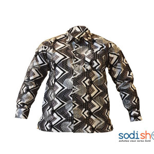 Chemise Pour Homme - Manche Longue A Motifs MJ0021
