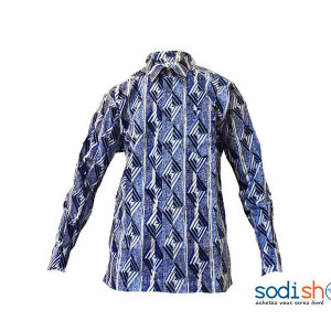 Chemise Woodin Pour Homme - Couleur Bleu-Blanc MJ0021