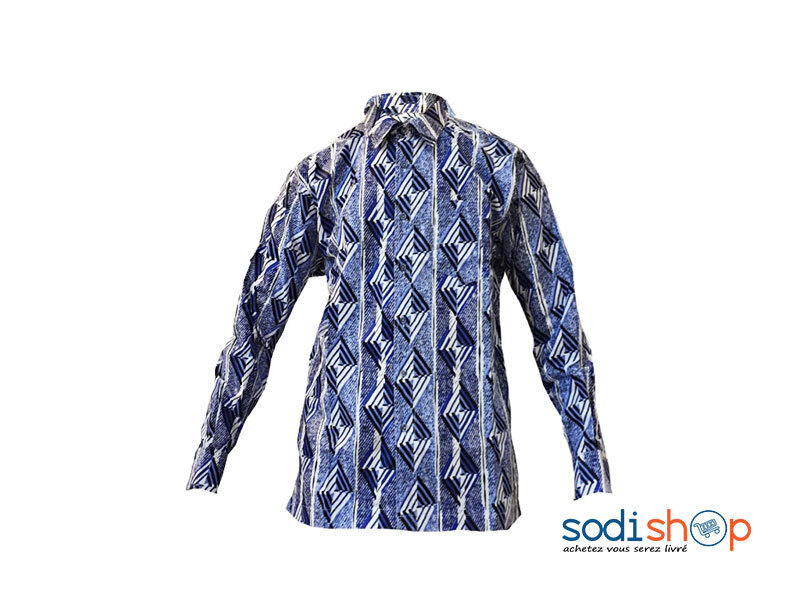 Chemise Woodin Pour Homme - Couleur Bleu-Blanc MJ0021