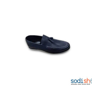 Mocassin Pour Homme - En Cuir Bleu Foncé KO00124