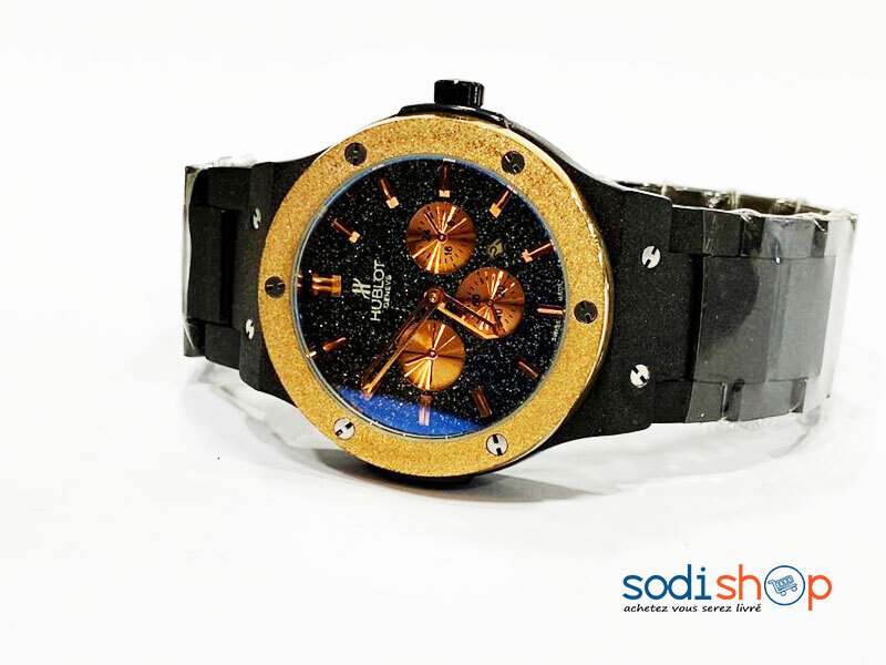 Montre Hublot Pour Homme Couleur Noir et Doré DI0026