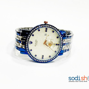 Montre Pour Femme Rolex Bleu et Argent DI0026