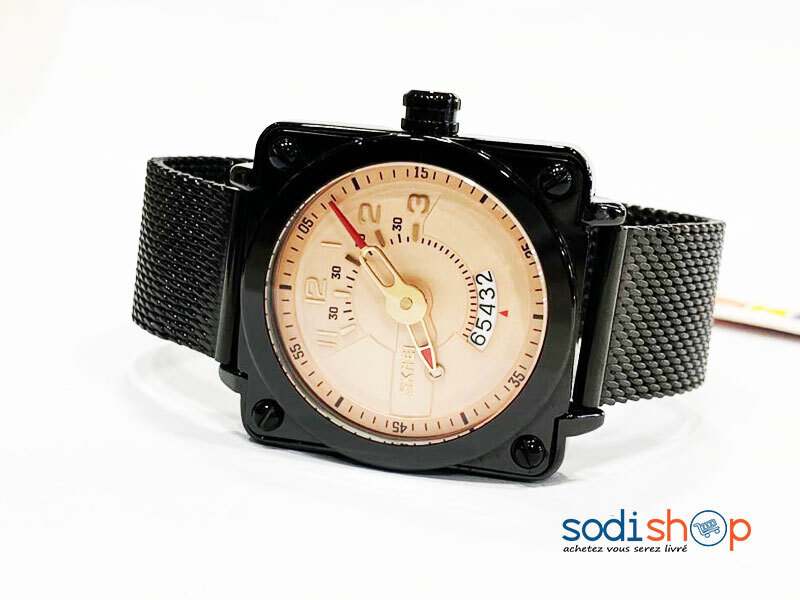 Montre Pour Femme - SKMEI Couleur Noir-Rose DI0026