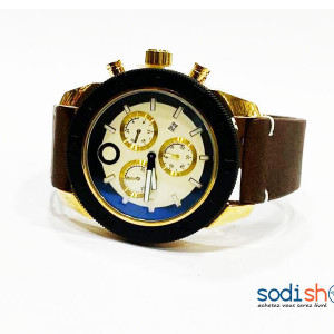 Montre Pour Homme Bracelet en Cuir Marron DI0026