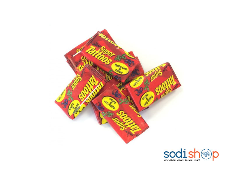 Paquet De Bubble Gum - Chewing-gum Super Tattoos 200 Pieces- KF00116