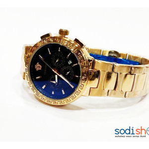 Montre Versace - Mécanisme à Quartz Indicateur de Date Couleur Or Pour Homme DI0026