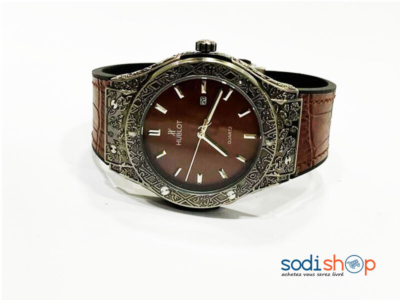 Montre Hublot Bracelet en Simili Cuir - Couleur Marron Pour Homme DI0026