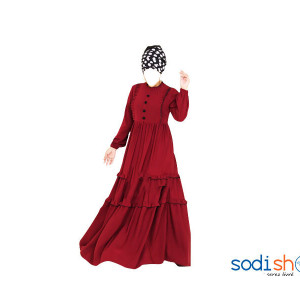 Robe Plissée Evasée - Manche Longue Fermée AJ00128