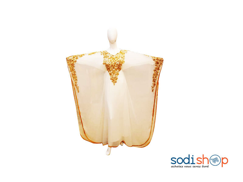 Robe Longue - Belle Coupe A Broderie Moderne AJ00128