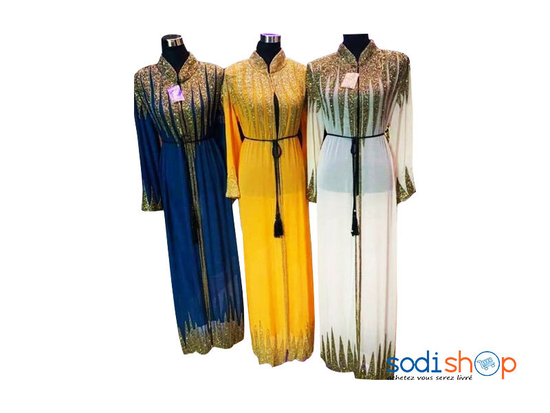 Robe de Soirée Ultra Classe - Motif Arabique Semi-Transparent AJ00128