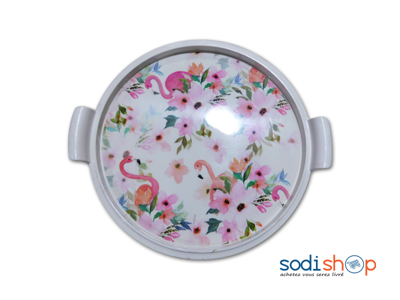 Assiette en Plastique - Motif Floral Haute Qualité LB0060