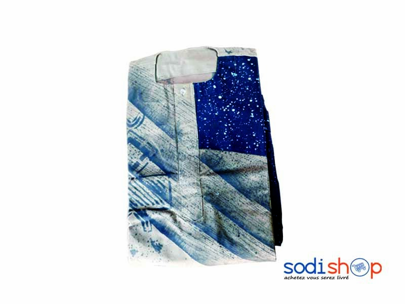 Vêtement Pour Homme Tissu en Coton - Boubou avec Pantalon Couleur Bleu et Argile Taille XL DD00132