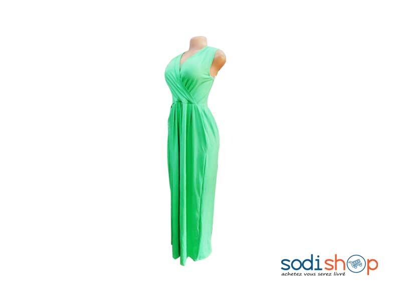 Robe Sans Manches - Joli Design Haute Qualité Couleur Vert MKS00133