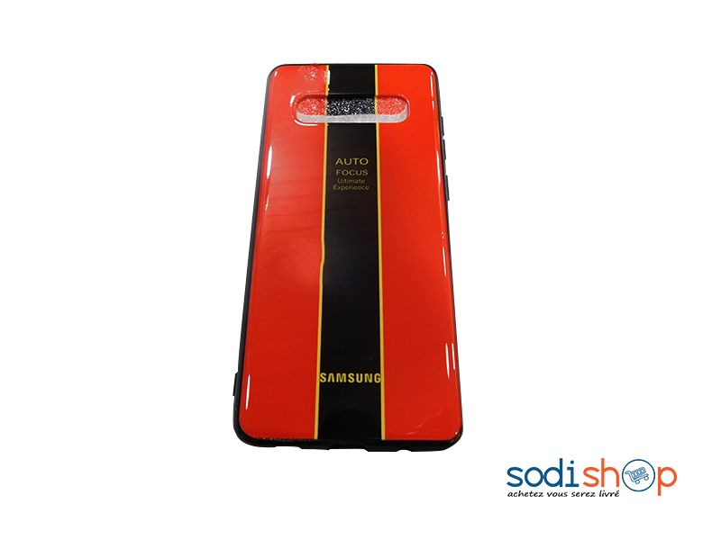 Pochette de Téléphone Samsung S10 Noir et Rouge YA00129