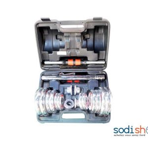 Poids de Musculation Sport Haltère Court - Barre en Acier 20Kg SS0015