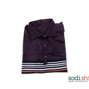 Chemise en Coton - Motif Tendance Couleur Violet Taille XL MKS00133