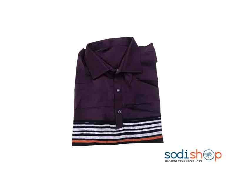 Chemise en Coton - Motif Tendance Couleur Violet Taille XL MKS00133