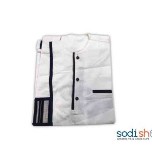 Chemise en Coton - Motif Tendance Couleur Blanc et Noir Taille XL MKS00133