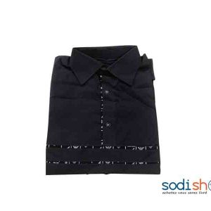 Chemise en Coton - Motif Tendance Couleur Noir Taille XL MKS00133