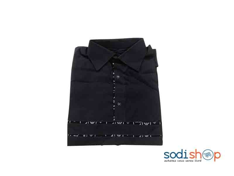 Chemise en Coton - Motif Tendance Couleur Noir Taille XL MKS00133