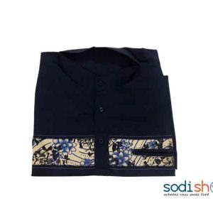 Chemise en Coton - Motif Tendance Couleur Noir et Marron Taille XL MKS00133