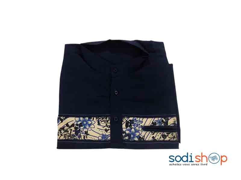 Chemise en Coton - Motif Tendance Couleur Noir et Marron Taille XL MKS00133