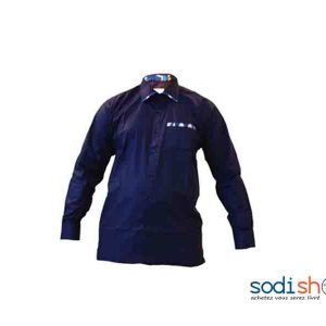 Chemise en Coton - Motif Africain Couleur Bleu Foncé Pour Homme Taille XL MJ0021