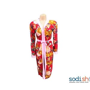 Robe Pour Femme - Motif Floral Couleur Rouge MKS00133