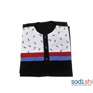 Chemise Col Indien Motif Nike Manches Courtes XL MKS00133