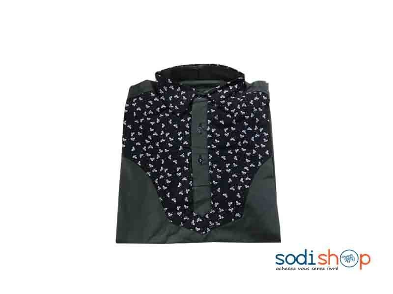 Chemise Mode Africaine à Col Classique Manche Courte XL MKS00133