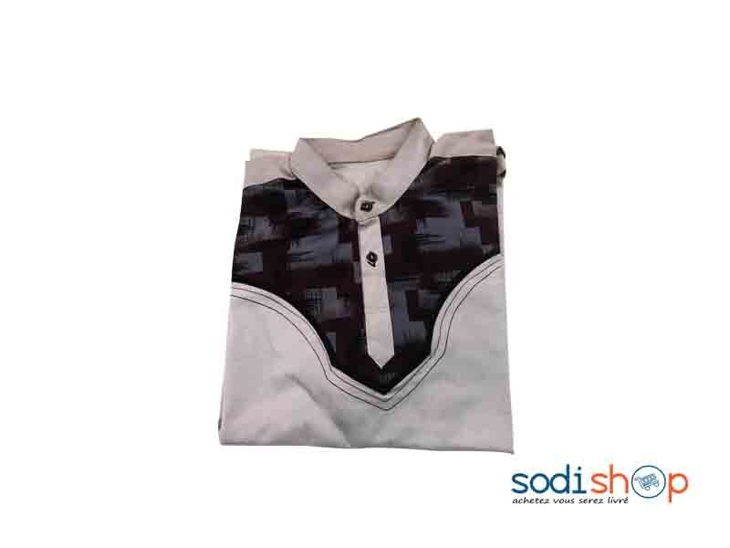 Chemise Mode Africaine à Col Classique Manche Courte XL MKS00133