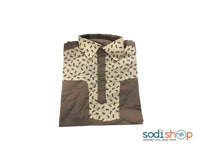 Chemise Motif Imprimé Manche Courte Pour Homme XL MKS00133