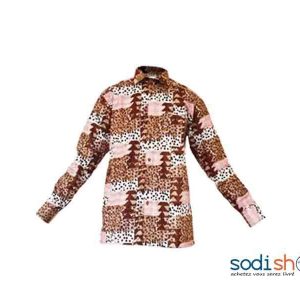 Chemise Pour Homme Manche Longue Couleur Marron MJ0021