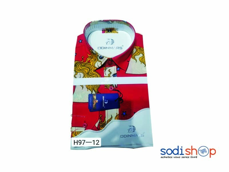 Chemise imprimé Marque OdinMars Couleur Orange BJ00100