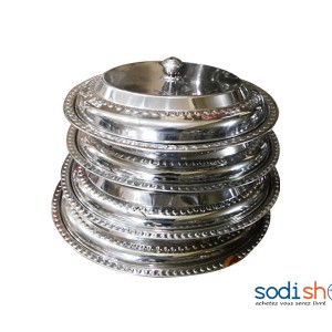 Ensemble De 4 Tasses en Inox Avec Couvercle Forme Ovale IR00137