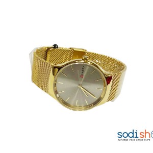 Montre Curren Bracelet en Maille en Acier Doré DI0026