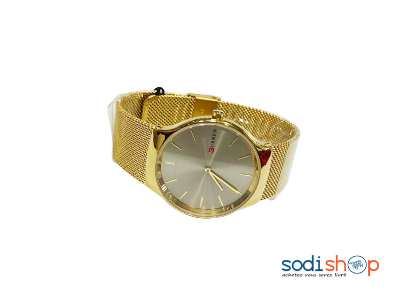 Montre Curren Bracelet en Maille en Acier Doré DI0026