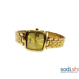 Montre Femme Marque Gucci En Acier Couleur Doré DI0026