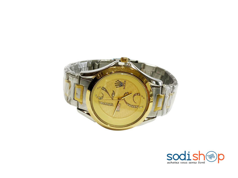 Montre Femme Rolex Couleur Argent et Doré en Acier DI0026