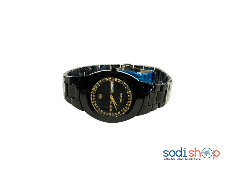 Montre Homme En Acier Verni Couleur Noir DI0026