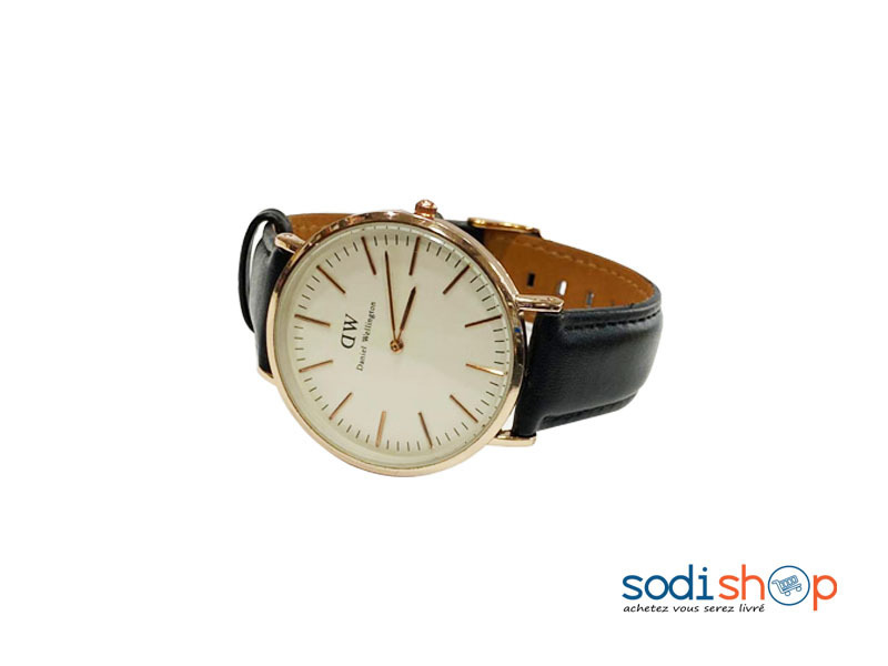 Montre Homme Marque MD Bracelet en Cuir Noir DI0026