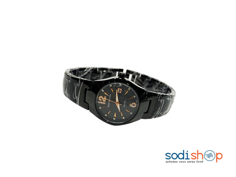 Montre Pour Femme En Acier Inoxydable Couleur Noir DI0026