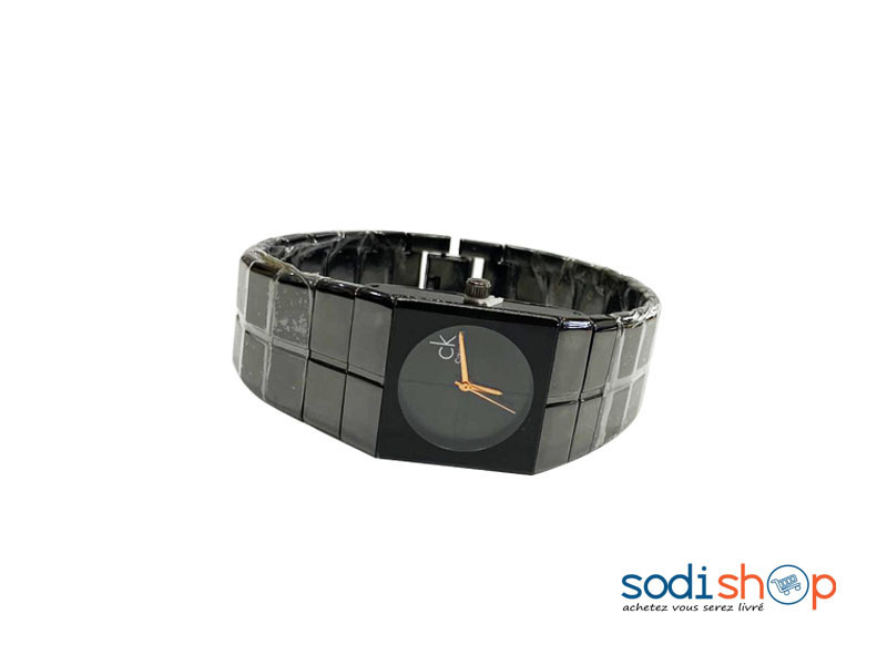 Montre Pour Femme en Acier Vernis Couleur Noir DI0026