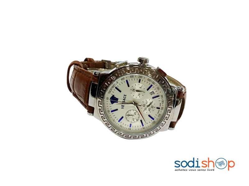 Montre Pour Homme Marque Versace Bracelet en Cuir DI0026