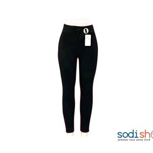 Pantalon en Tissu En Elasthanne Couleur Noire NY00136