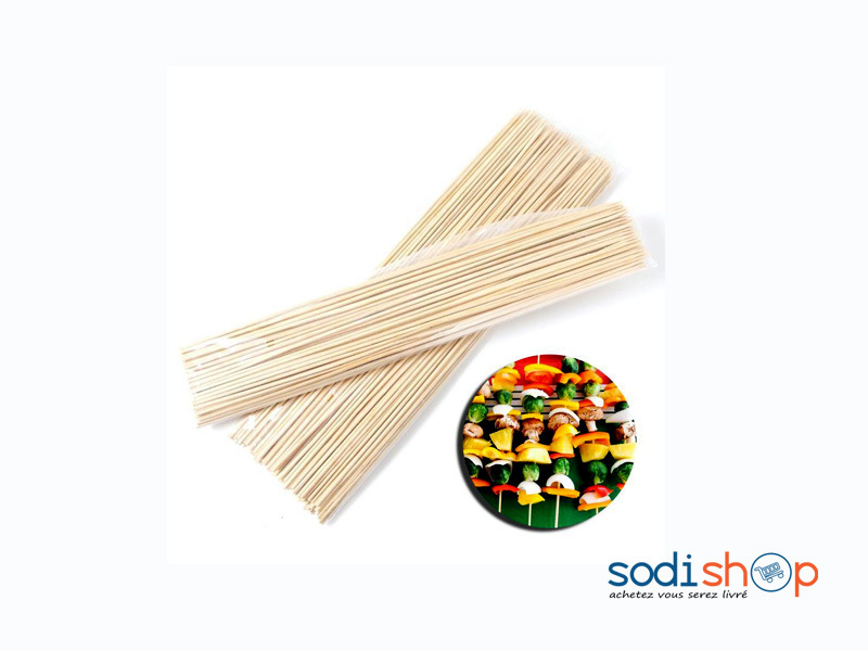 Piques à Brochette 25cm en Bois de Bamboo Fine LB0060