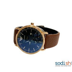 Montre Emporio Armani - Haute Qualité Indicateur de Date Couleur Marron Pour Homme DI0026